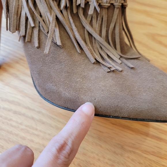 NWT Jean-Michel Cazabat Pepe Suede Fringed Boots - Picture 14 of 16